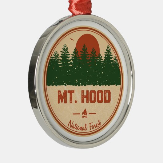 Mt. Hood National Forest Metalen Ornament (Rechts)