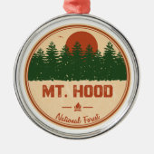 Mt. Hood National Forest Metalen Ornament (Voorkant)