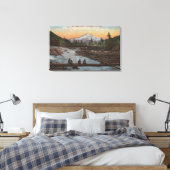 Mt. Hood, Oregon Canvas Afdruk (Insitu (Slaapkamer))