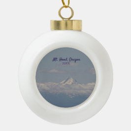 Mt. Hood, Oregon, in de Clouds Foto Keramische Bal Ornament