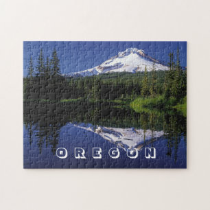 Mt. Hood, Oregon, Lake Reflection Schilderachtig F Legpuzzel