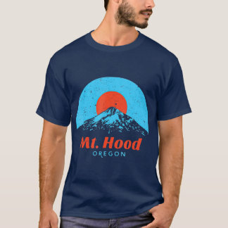 Mt Hood Oregon Mountain  Retro Style T-shirt