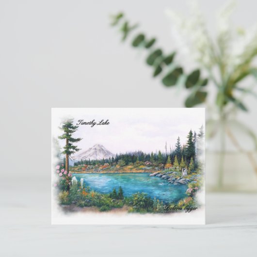 Mt Hood Oregon Original Prints Dolores Egger Briefkaart (Staand voorkant)