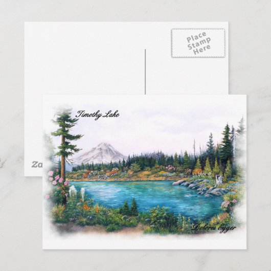 Mt Hood Oregon Original Prints Dolores Egger Briefkaart (Voorkant / Achterkant)