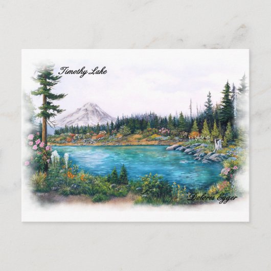 Mt Hood Oregon Original Prints Dolores Egger Briefkaart (Voorkant)