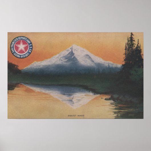 Mt. Hood, Oregon - San Francisco naar Portland Poster (Voorkant)