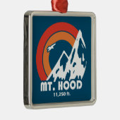 Mt. Hood Oregon Sun Eagle Metalen Ornament (Rechts)