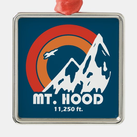 Mt. Hood Oregon Sun Eagle Metalen Ornament (Voorkant)