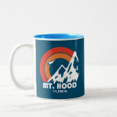Mt. Hood Oregon Sun Eagle Tweekleurige Koffiemok (Links)