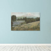 Mt. Hood, Oregon - Uitzicht Berg uit Hood 2 Canvas Afdruk (Insitu (Houten vloer))
