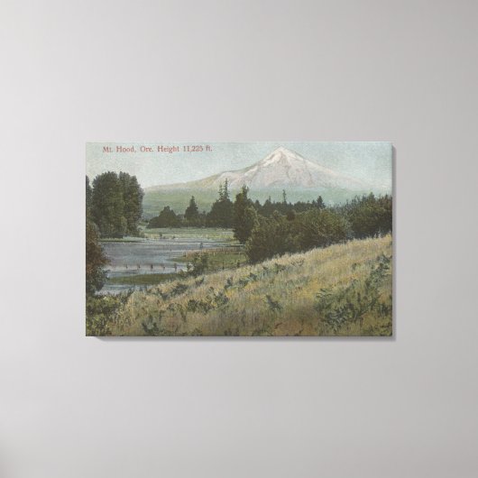 Mt. Hood, Oregon - Uitzicht Berg uit Hood 2 Canvas Afdruk (Voorkant)