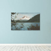 Mt. Hood, Oregon - Uitzicht van bergen uit het ver Canvas Afdruk (Insitu (Houten vloer))
