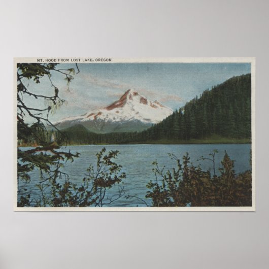 Mt. Hood, Oregon - Uitzicht van bergen uit het ver Poster (Voorkant)