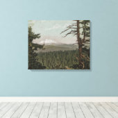 Mt. Hood, Oregon - Uitzicht van de Berg van afgele Canvas Afdruk (Insitu (Houten vloer))