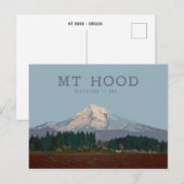 Mt Hood Post Kaart (Voorkant / Achterkant)