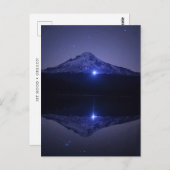 Mt Hood Reflection | Night Time Sky Briefkaart (Voorkant / Achterkant)