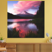 Mt Hood, Trillium Lake, Oregon   Canvas Afdruk (Insitu (Woonkamer))
