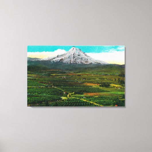 Mt. Hood uit de Hood River ValleyHood, OF Canvas Afdruk (Voorkant)
