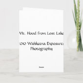 Mt. Hood uit het Trilliummeer Kaart (Achterkant)