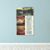 Mt. Hood uit het Uitzicht van het Lost Lake Canvas Afdruk (Insitu (Houten vloer))