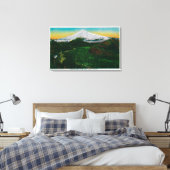 Mt. Hood uit Sandy River, ORMt. Hout, OF Canvas Afdruk (Insitu (Slaapkamer))