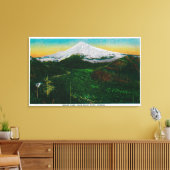 Mt. Hood uit Sandy River, ORMt. Hout, OF Canvas Afdruk (Insitu (Woonkamer))