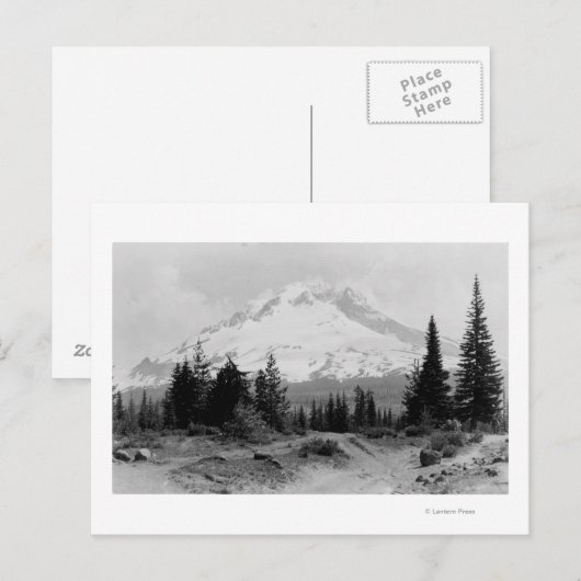 Mt. Hood Uitzicht uit Camp Foto van de regering Briefkaart (Voorkant / Achterkant)