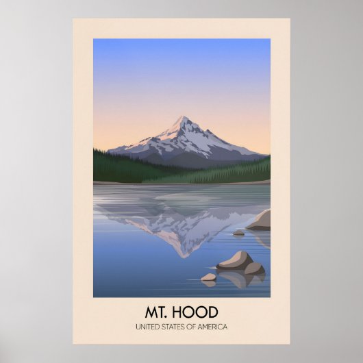 Mt Hood USA Reisposter Poster (Voorkant)
