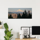 Mt. Hood van de Vista-brug in de winter Poster (Thuiskantoor)