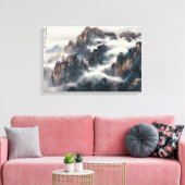 MT. HUANG SHAN CANVAS AFDRUK (Insitu (Woonkamer))