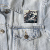 MT. HUANG SHAN VIERKANTE BUTTON 5,1 CM (In situ)