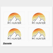 Mt. Hunter Alaska Retro Rechthoekige Sticker (Vel)