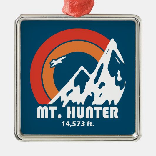 Mt. Hunter Alaska Sun Eagle Metalen Ornament (Voorkant)