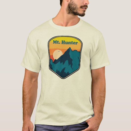 Mt. Hunter Alaska Zonsopgang T-shirt (Voorkant)