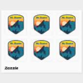 Mt. Hunter Alaska Zonsopgang Vierkante Sticker (Vel)