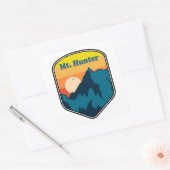 Mt. Hunter Alaska Zonsopgang Vierkante Sticker (Envelop)