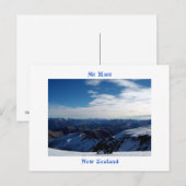 Mt Hutt, Nieuw-Zeeland Briefkaart (Voorkant / Achterkant)