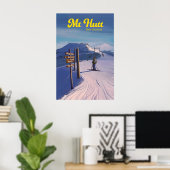 Mt Hutt Skigebied Reisposter Poster (Thuiskantoor)