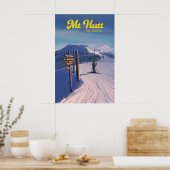 Mt Hutt Skigebied Reisposter Poster (Keuken)