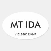 MT IDA ovale Sticker (Voorkant)
