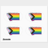 MT Ik geloof in vooruitgang Ovale Sticker (Vel)