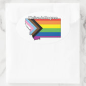 MT Ik geloof in vooruitgang Ovale Sticker (Tas)