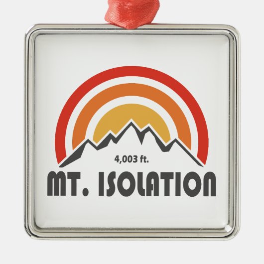 Mt. Isolation New Hampshire Metalen Ornament (Voorkant)
