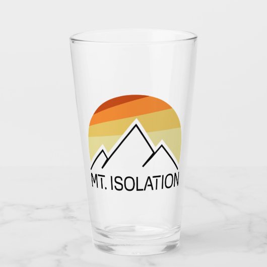 Mt. Isolation New Hampshire Retro Glas (Voorkant)