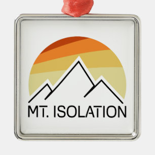 Mt. Isolation New Hampshire Retro Metalen Ornament