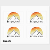 Mt. Isolation New Hampshire Retro Rechthoekige Sticker (Vel)