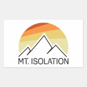 Mt. Isolation New Hampshire Retro Rechthoekige Sticker (Voorkant)