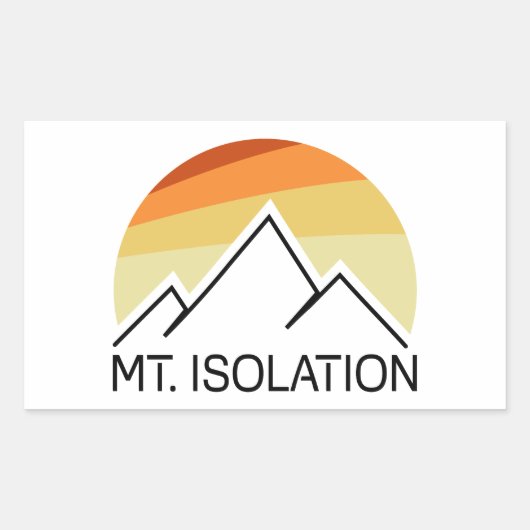 Mt. Isolation New Hampshire Retro Rechthoekige Sticker (Voorkant)