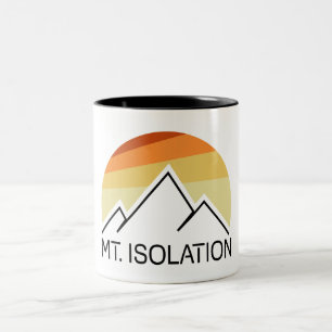 Mt. Isolation New Hampshire Retro Tweekleurige Koffiemok