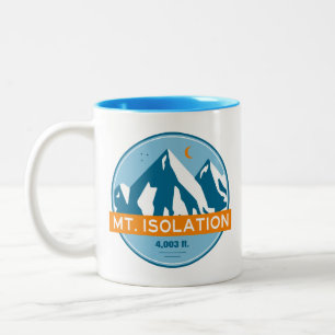 Mt. Isolation New Hampshire Stars Moon Tweekleurige Koffiemok